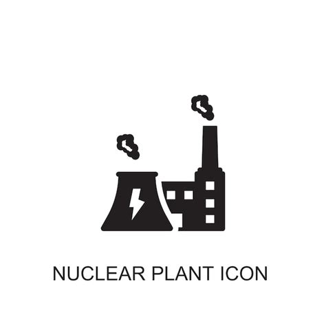 Icône D icône De Vecteur De Centrale Nucléaire Vecteur Premium