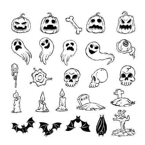 Set Of Halloween Elements Vector 26728825 Vector Art At Vecteezy