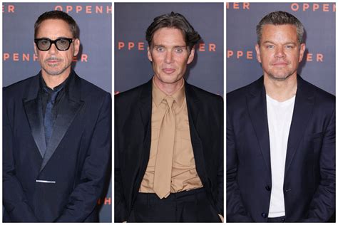 Cillian Murphy Matt Damon Robert Downey Jr Oppenheimer Paris Premiere