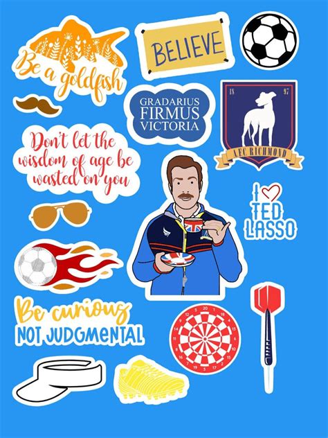 Ted Lasso Inspired Vinyl Stickers Bullet Journal Laptop Etsy