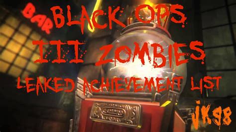 black ops  zombies achievement list breakdown youtube