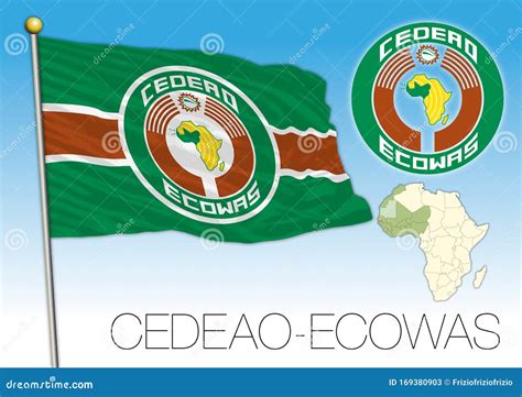 Economic Community of West African States Flag, ECOWAS CEDEAO Flag ...