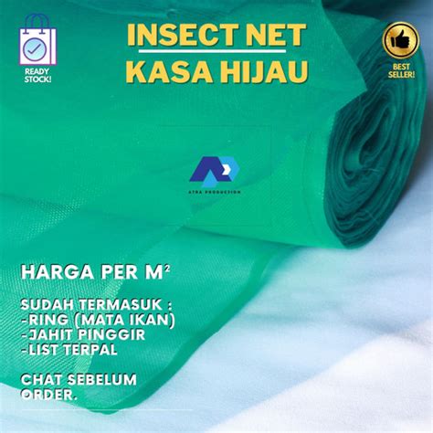 Jual Kasa Hijau Insect Net Jaring Kasa Permeter Termurah Hijau