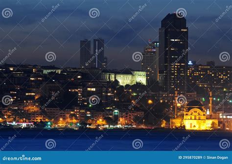 Istanbul night stock image. Image of turkey, view, cityscape - 295870289