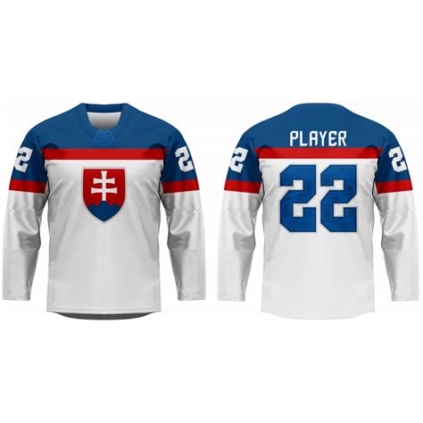 Team Slovakia 2022 Hockey Jersey Light