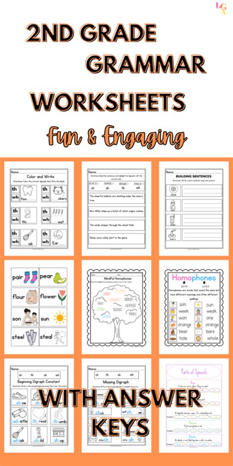 Second Grade Grammar Worksheets Learn Grow Aspire