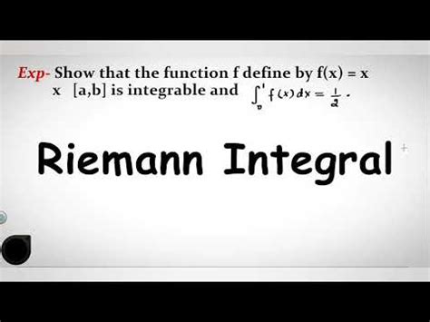 Riemann Integral Questions Real Analysis Important Questions