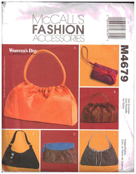 Mccall S M Soft Hangbags Size One Uncut Sewing Pattern