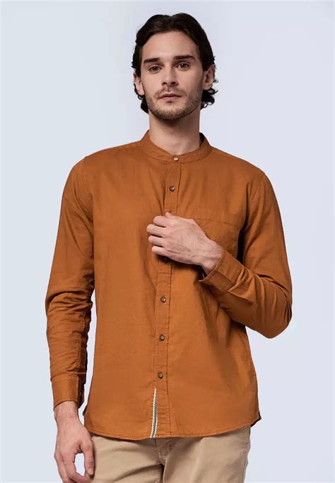 Jual WOOD Linen Blend Long Sleeve Koko Shirt Original 2024 ZALORA