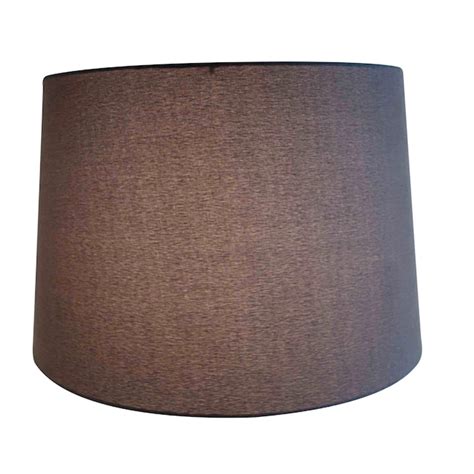 Allen Roth 10 In X 15 In Dark Brown Fabric Drum Lamp Shade Lsh65 At