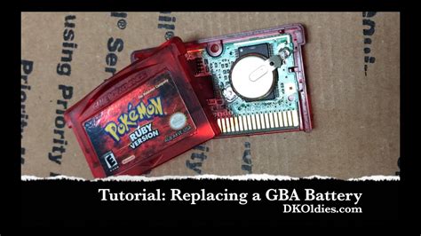 How To Replace Gba Game Batteries Youtube