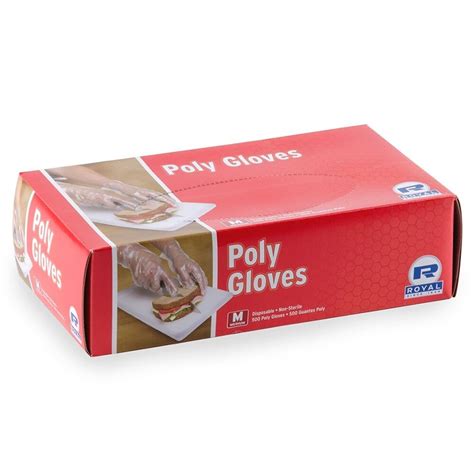 Disposable Poly Gloves Medium 500 Box For Food Service