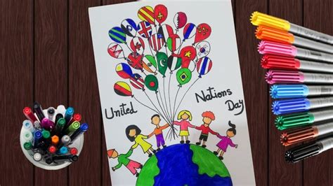 united nations day drawing / united nations day poster /united nations ...