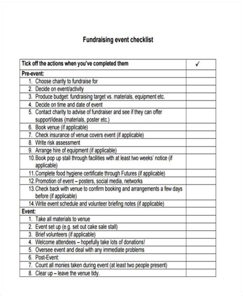 Fundraising Event Planning Template