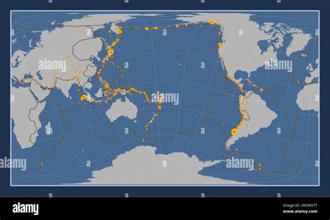 Placa Tect Nica Tonga En El Mapa De Contorno S Lido En La Proyecci N