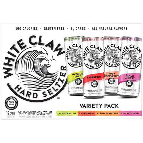 White Claw Hard Seltzer Spiked Sparkling Water Variety Pack Obx