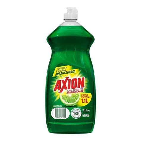 Lavatrastes Líquido Axion Aroma Limón 100 Efectivo Arrancagrasa 1 1 L