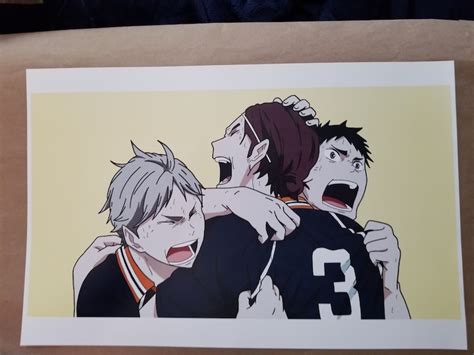 Haikyuu Karasuno Third Years Colored Poster Etsy