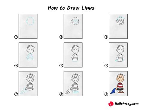 How To Draw Linus Helloartsy