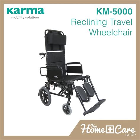 Karma Km 5000 Reclining Transport Wheelchair Small Wheel 14 Inches Shopee Singapore