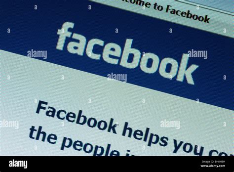 facebook web page wwwfacebookcom stock photo alamy