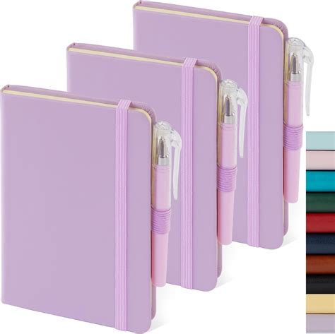 Amazon NIRMIRO Purple Small Notebook Journal With Pen Mini Small