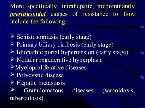 Portal Hypertension Classification And Pathophysiology