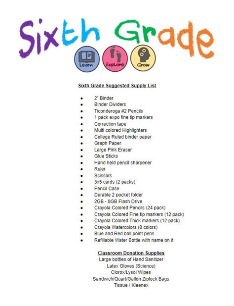 School Suggested Supply List Parents And Students Waverly