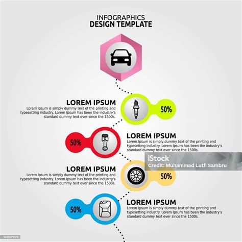 Infographics Design Template Vector Lllustration With Automotive