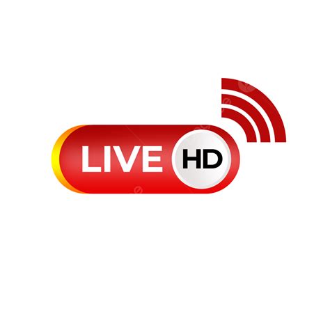 Red Live Hd Logo With Signal Icon Live Stream Streaming Png