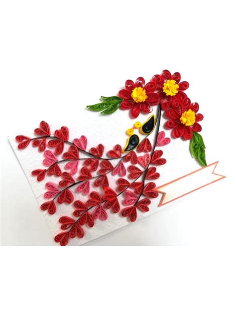 Buy Quilled Love Tree With Birds Greeting Card