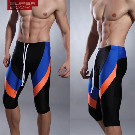 Mens Swimming Trunks Seven Men Color Matching Swimming Trunks Fitness