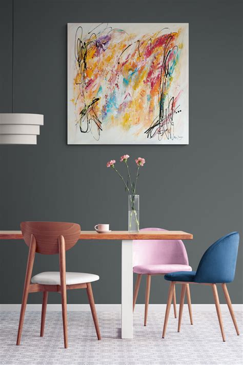 Une peinture sur toile de style abstrait pour dynamiser votre intérieur