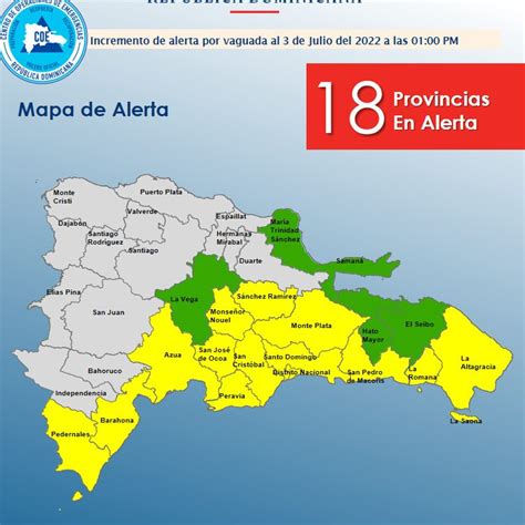 Coe Incrementa A 5 Las Provincias En Alerta Verde Y 13 En Amarilla Tra Noticias Ultimas Noticias