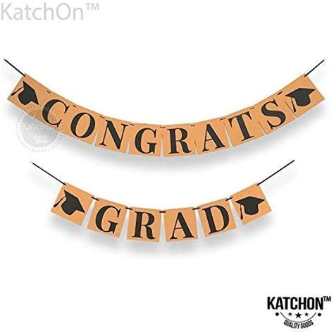 Katchon Large Orange Congrats Grad Banner Feet No Diy Kraft