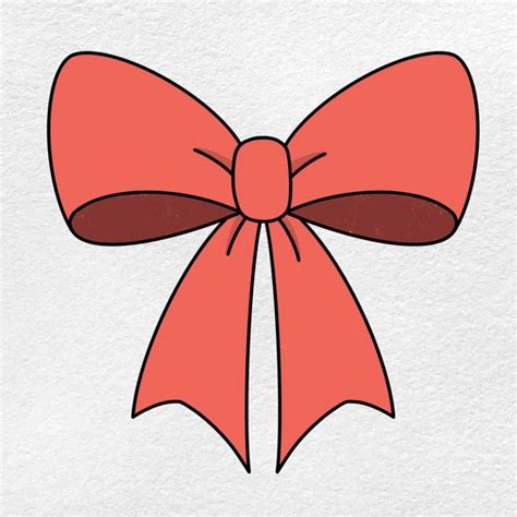 how to draw a christmas bow