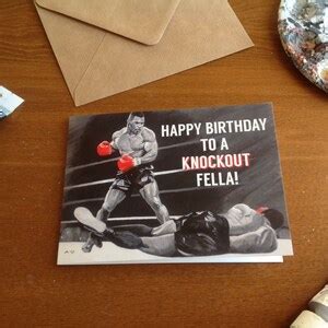 MIKE TYSON Birthday Card Boxing Birthday Card Birthday - Etsy