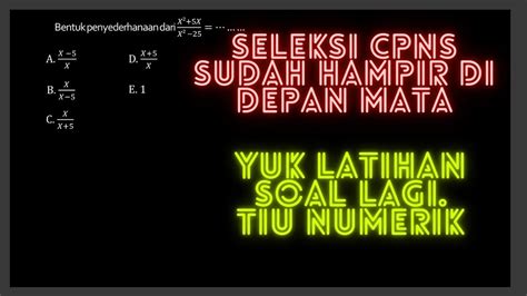 LATIHAN SOAL TIU CPNS 2023 SOAL NUMERIK YouTube