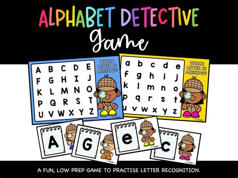 Alphabet Detective Game Upper And Lower Case Letter Etsy