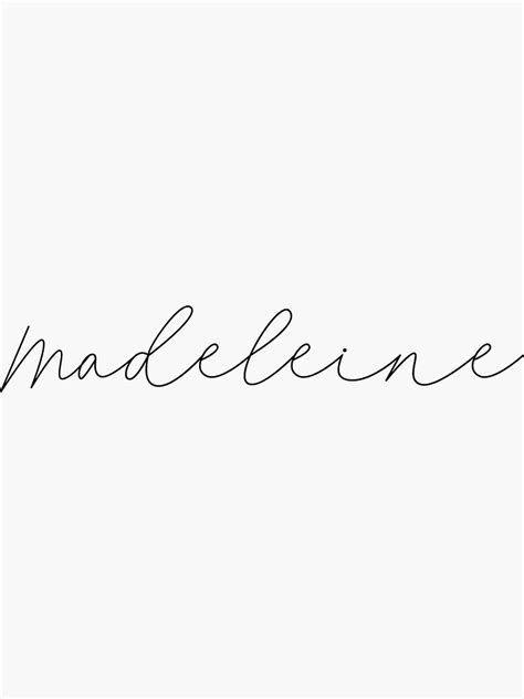 Script Cursive Name Madeleine Sticker For Sale By Madeleine9008