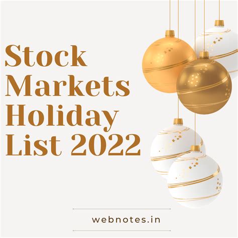 Bse Nse Stock Market Holiday List Edition Webnotes In