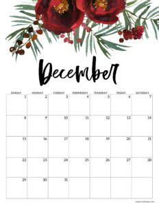 Floral Calendar Printable 2024 Paper Trail Design