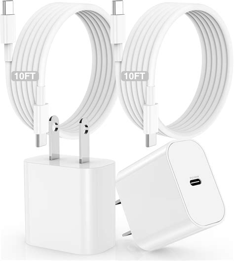 Iphone 15 Fast Charger 10ft Type C To C Cable Cord Long Usb C Charging Block Ipad