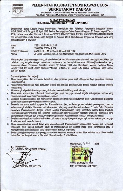 Contoh Surat Permohonan Program Tugas Belajar S Surat Lamaran Kerja