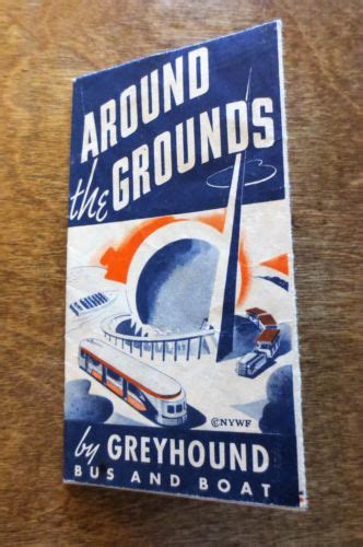 1939 New York Worlds Fair Tour Foldout Greyhound Bus Boat