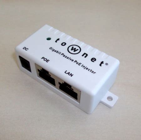 Townet Gigabit Passive PoE Injector LED Wispmax