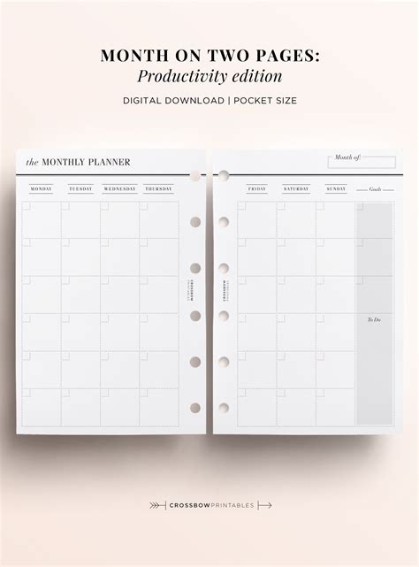 Printable Pocket Calendar