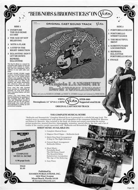 Disneylandrecords Bedknobs And Broomsticks Pressbook