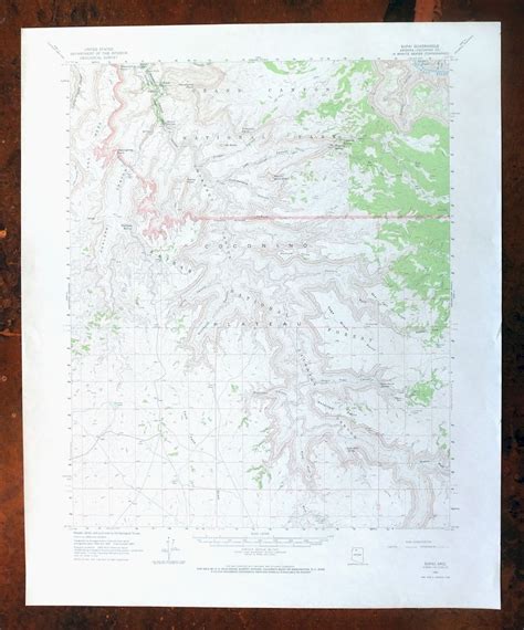 Supai Havasu Canyon Grand Canyon Arizona Vintage Original USGS Topo Map