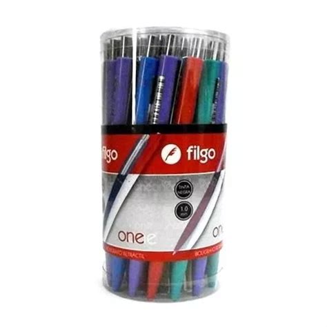 Bolígrafo Birome Retráctil Filgo One 1mm Negro x6 Unid en venta en